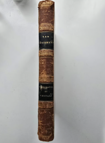 1814 Antique KJV New Testament Bible Georgian Era Leatherbound Illustrated Book 211 Y/O