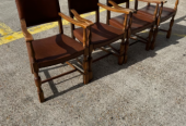 Antiques oak dining table and chairs -free local delivery