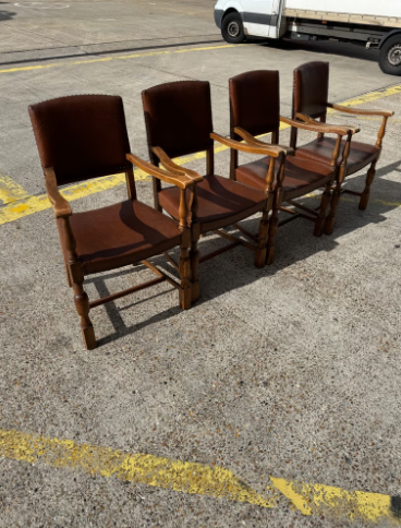 Antiques oak dining table and chairs -free local delivery