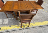 Antiques oak dining table and chairs -free local delivery